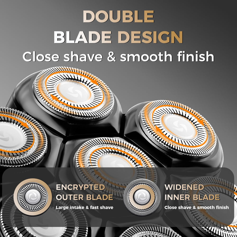 Ufree cordless shaver image demonstrates 120-minute runtime for travel styling