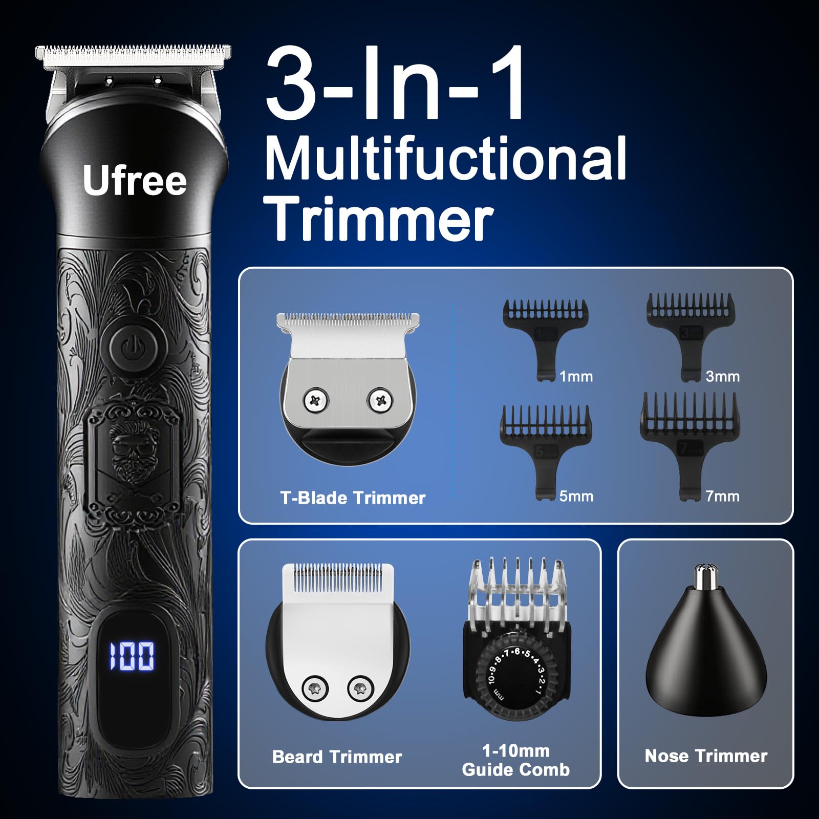 ufree electric razor foil head contours smoothly for comfortable daily shaving