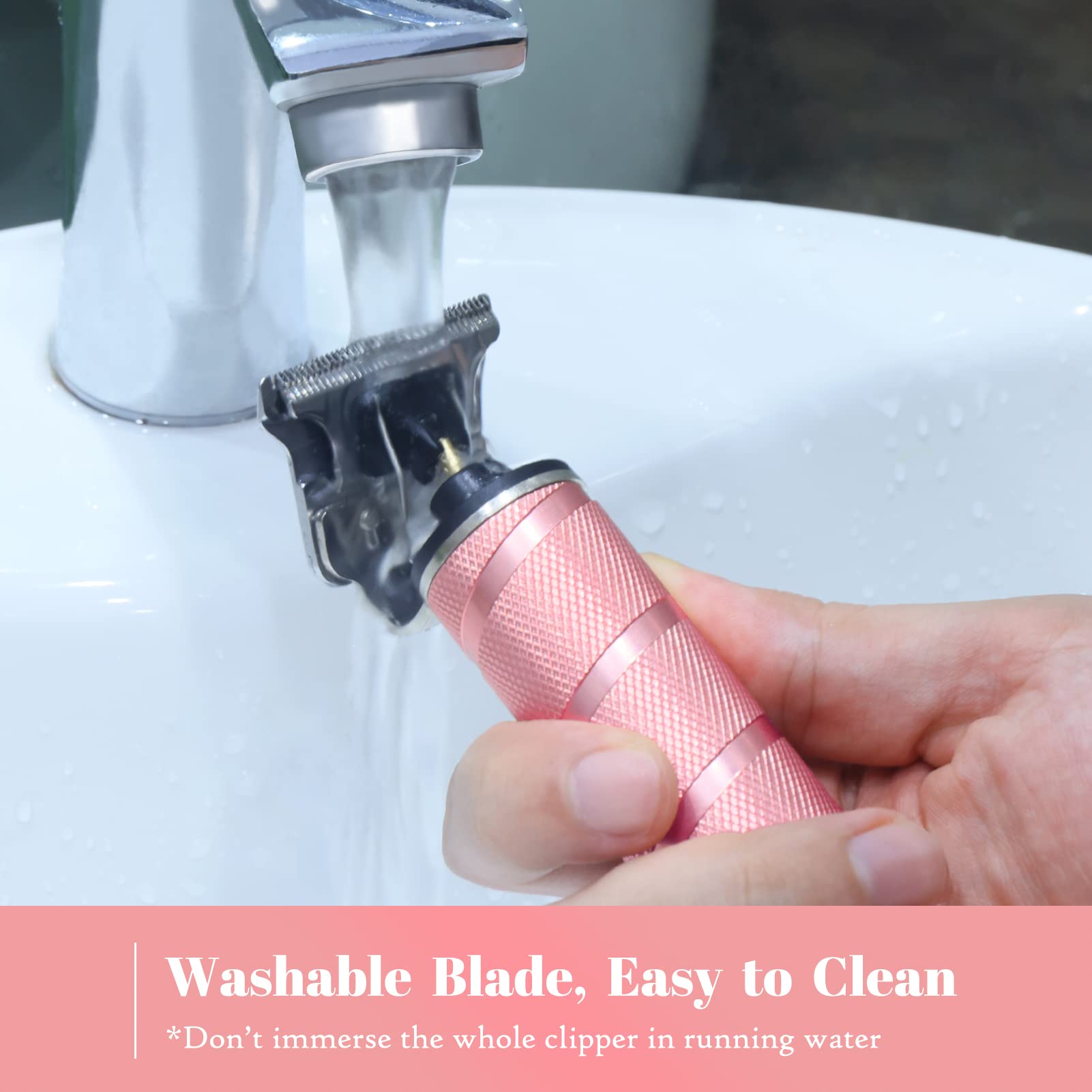 Ufree ergonomic spiral texture handle improves grip during body grooming