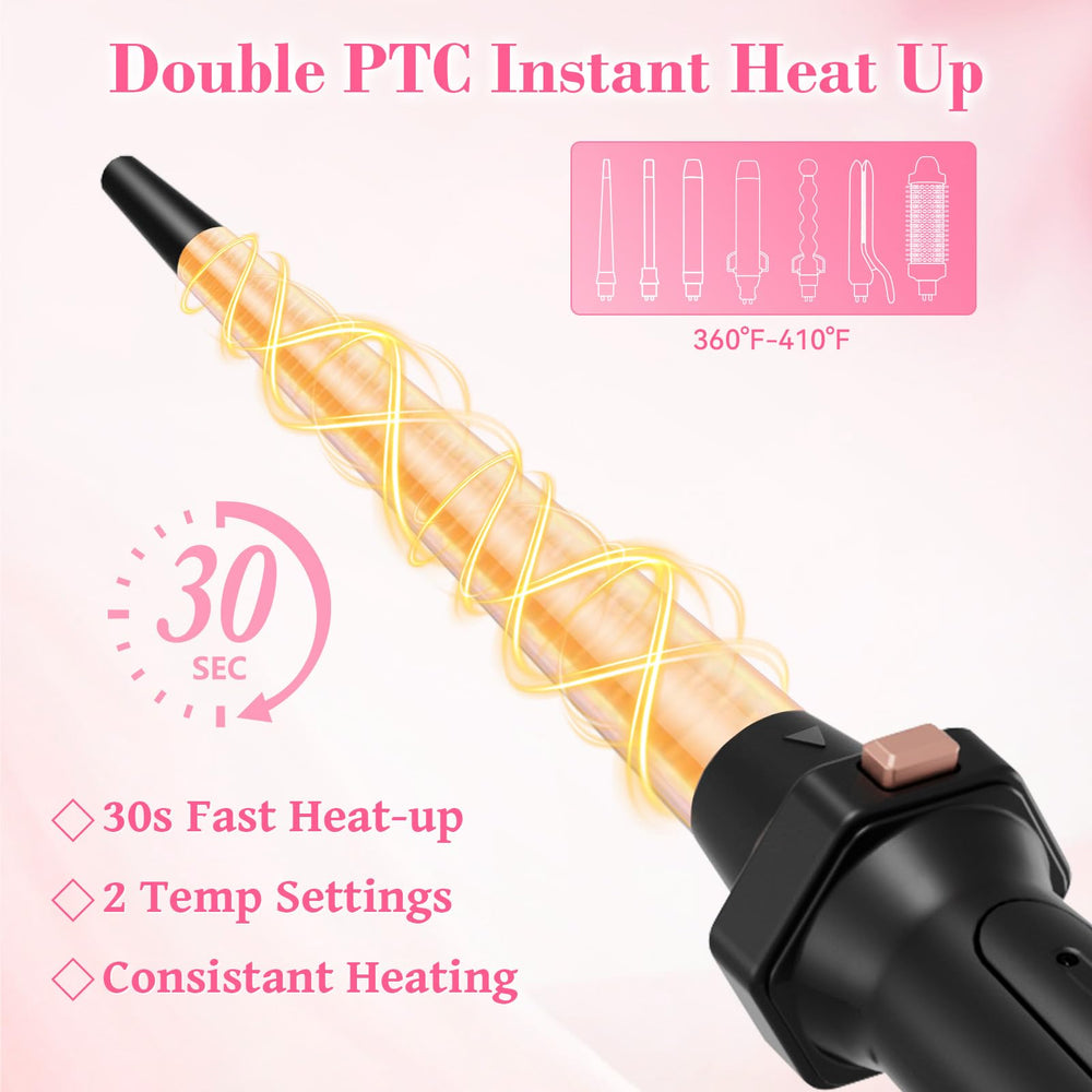 Ufree fast-heating PTC technology delivers quick heat for styling sessions.