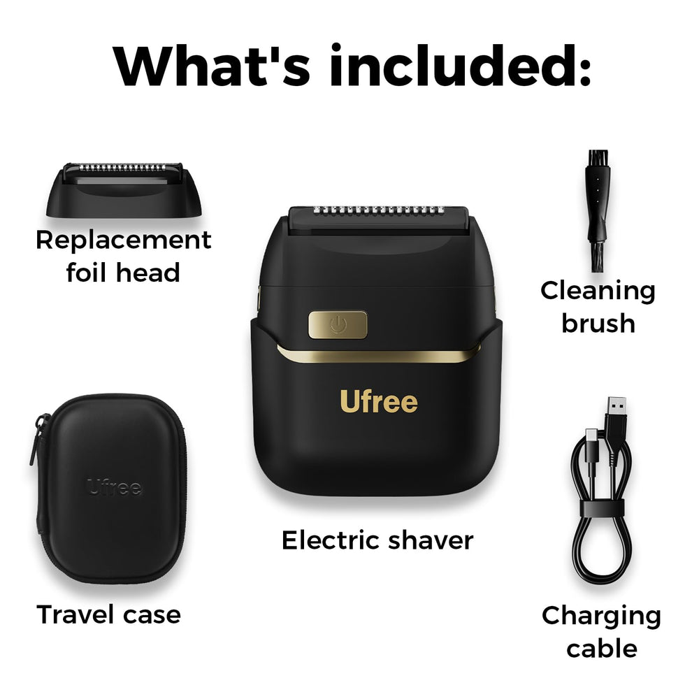 Ufree shaver with travel lock prevents accidental activation during trips.