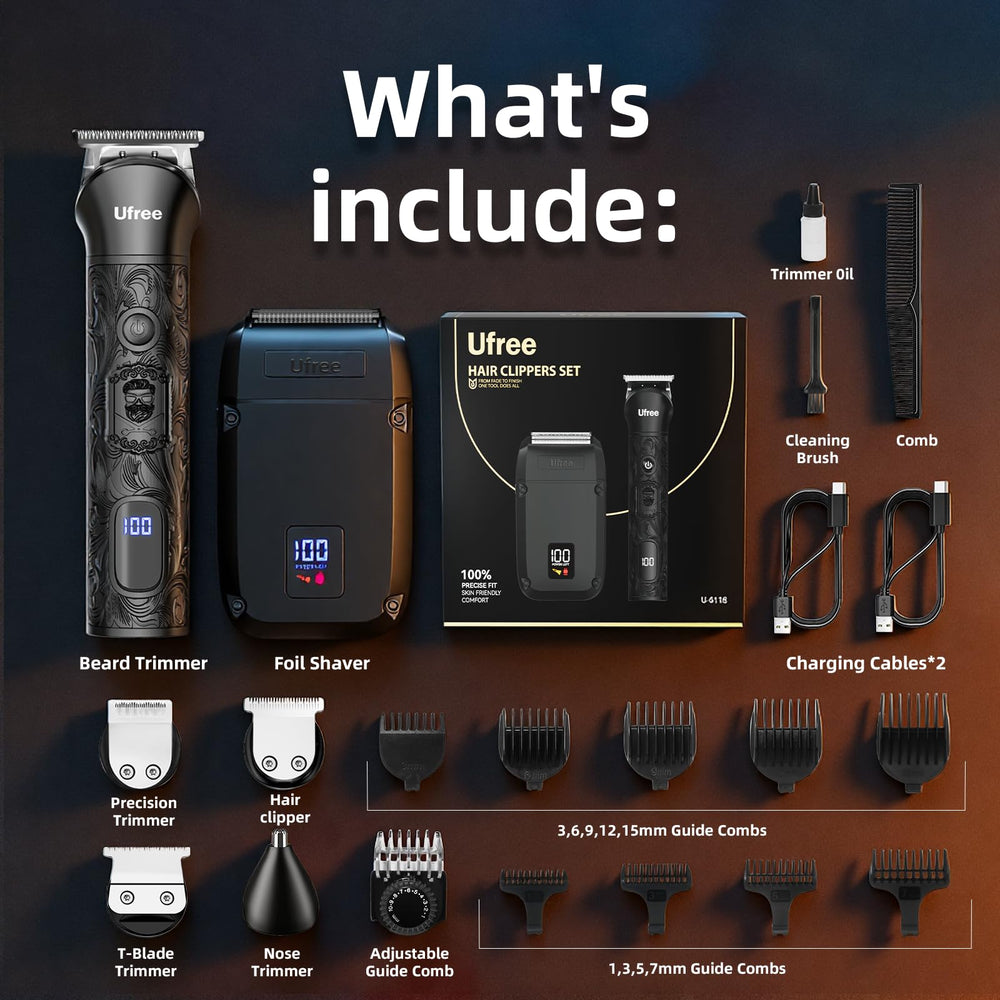 Ufree gift-ready grooming kit implies a thoughtful birthday present for men.
