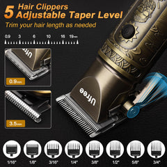 Ufree hair clippers with precision blades for smooth, snag-free cuts.