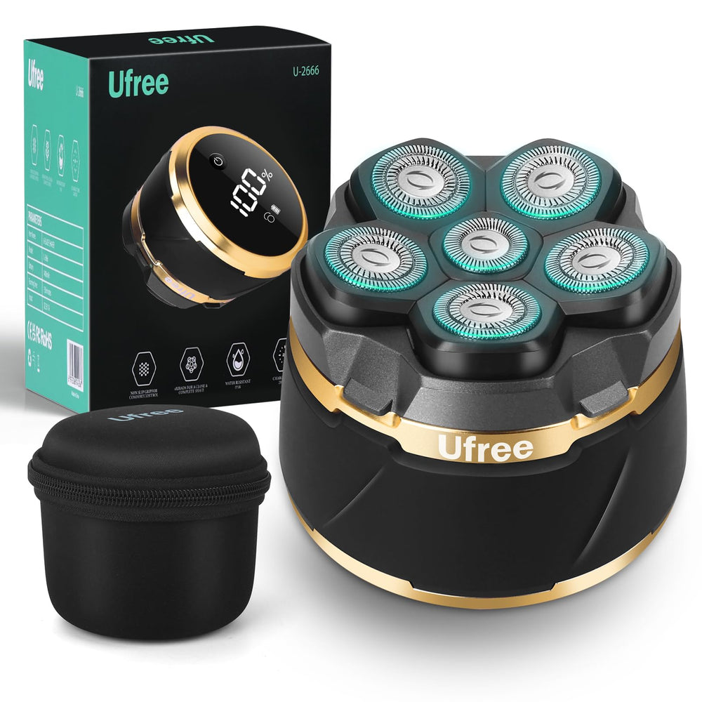 Ufree head shaver with 6D floating head for smooth contours