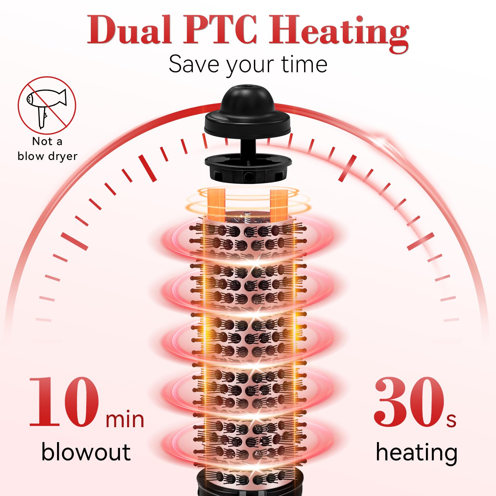 Ufree Ionic Thermal Brush 1.5-inch barrel close-up for fast heating