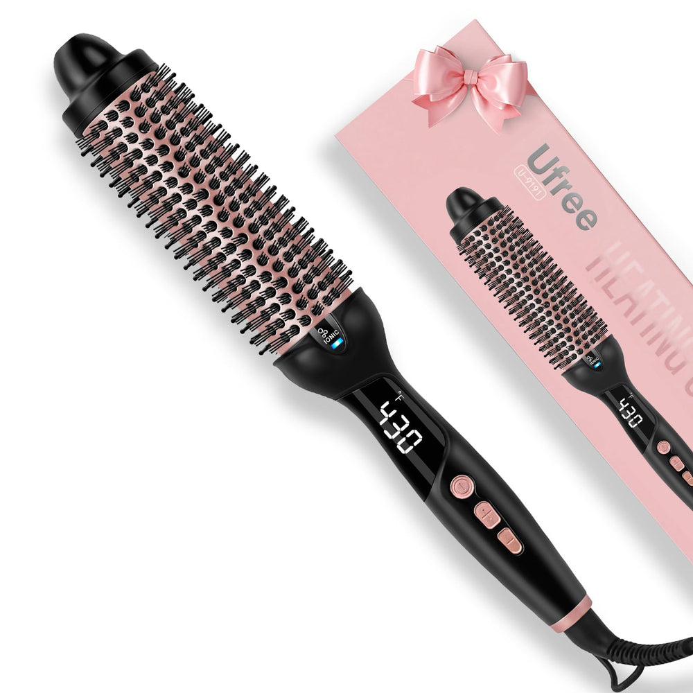 Ufree Ionic Thermal Brush being used for quick blowout styling