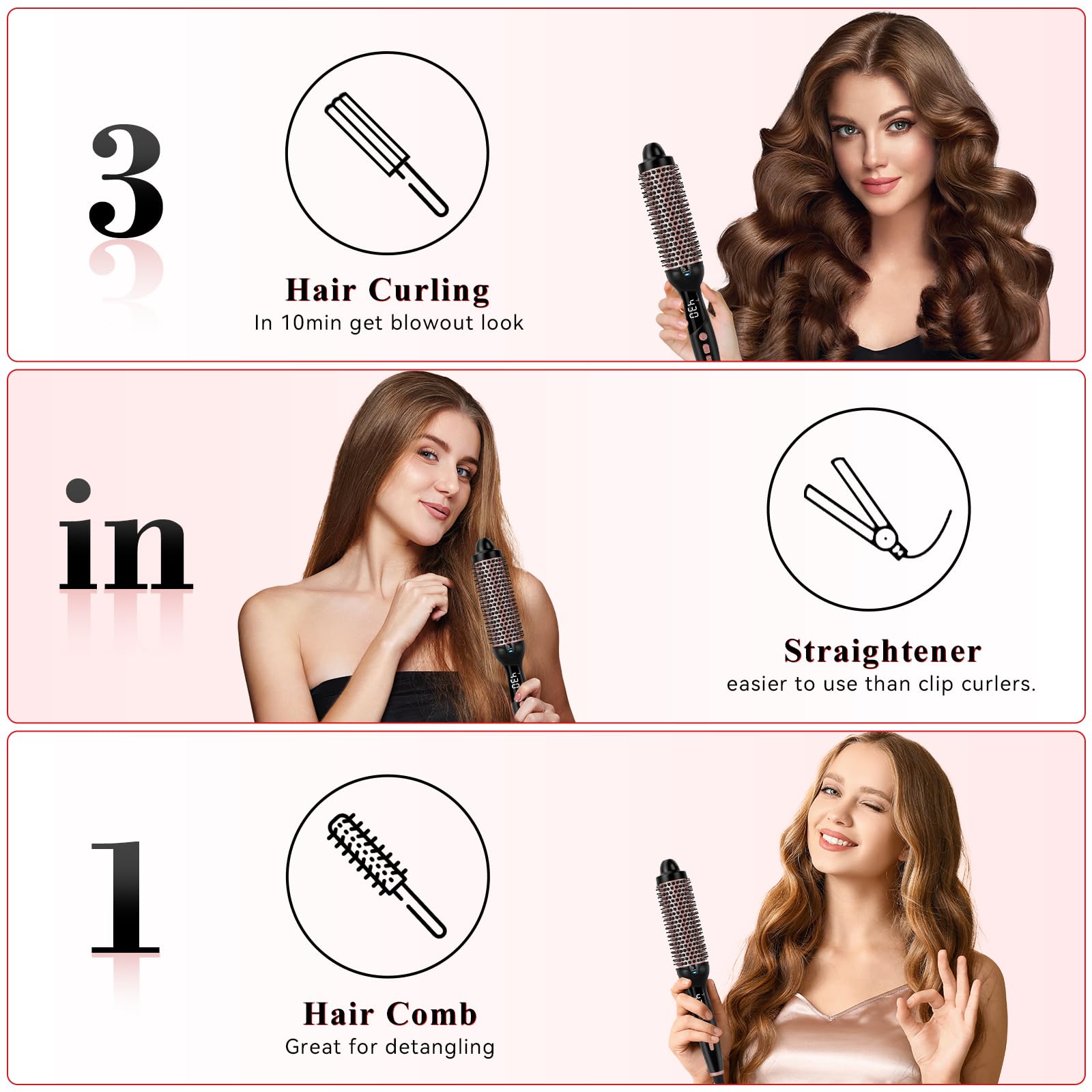 Protective silicone cap on Ufree Ionic Thermal Brush for safe handling