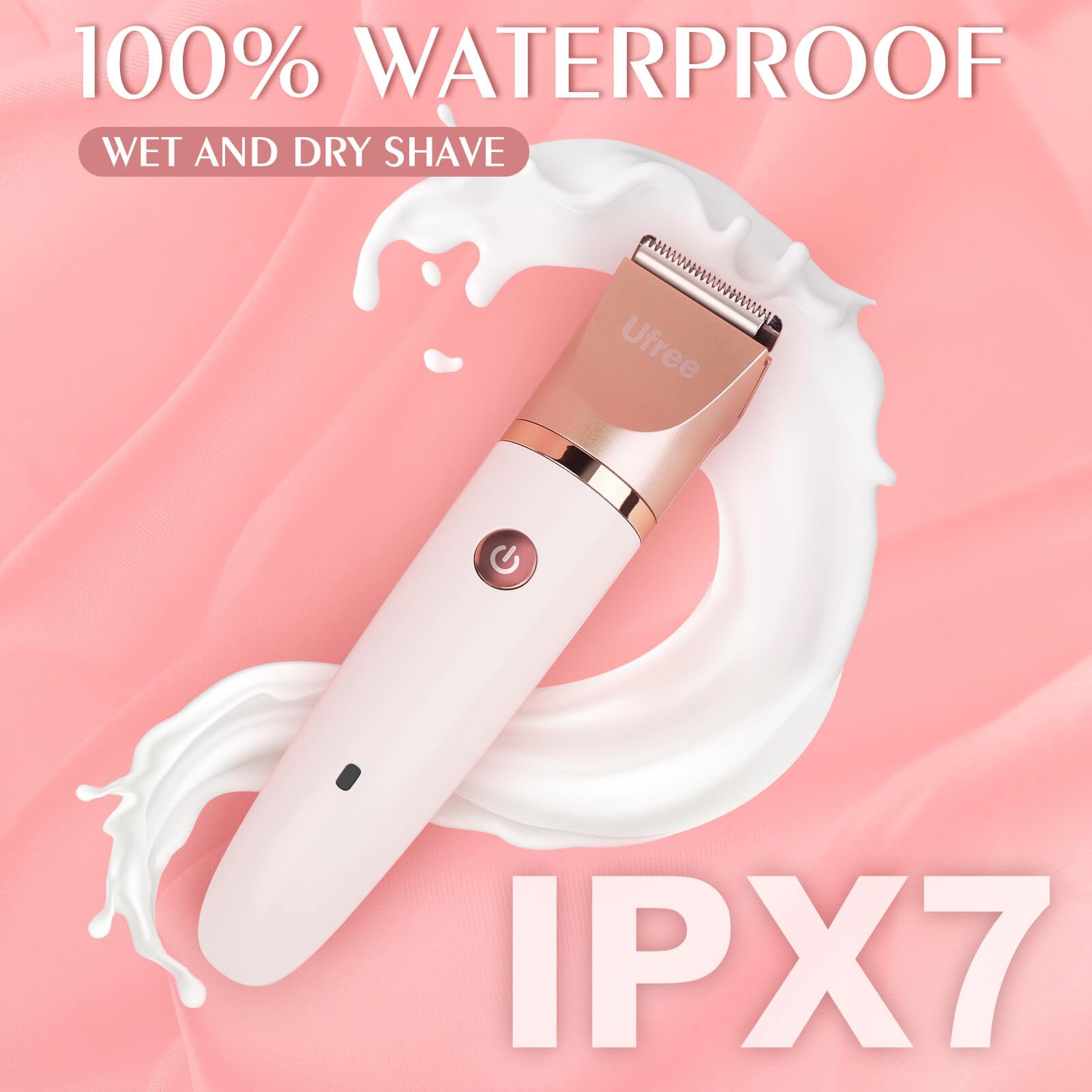 Ufree IPX7 waterproof for wet or dry grooming use.