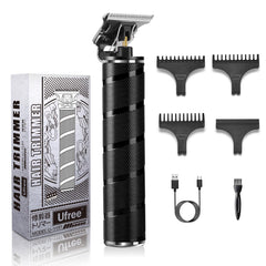 Ufree beard trimmer close-up showing zero-gap T-blade for precise grooming.