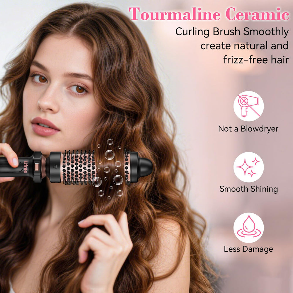 Ufree curling set with negative ion technology for shiny, manageable hair.