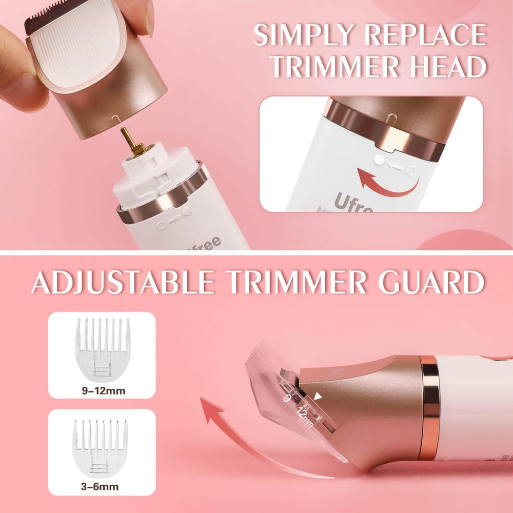 Ufree skin-friendly blades provide gentle, irritation-free grooming.