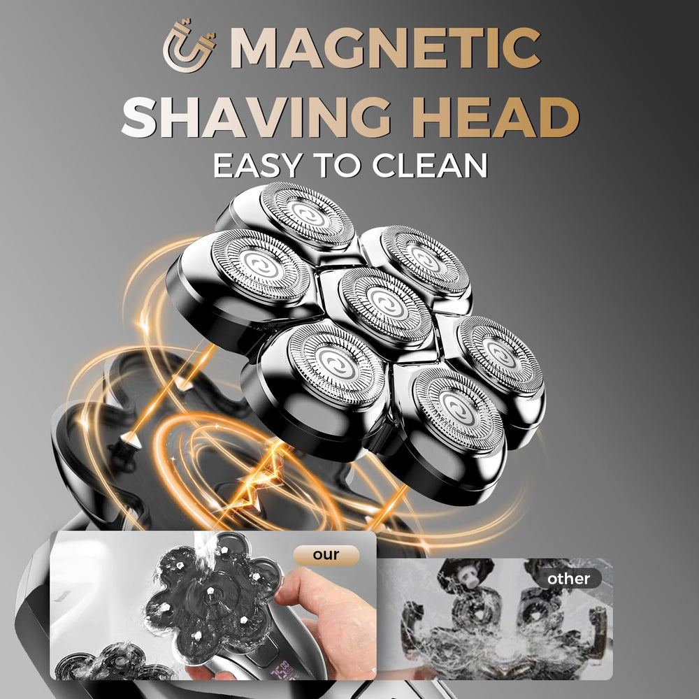 Ufree shaver with smart LED display shows battery level during grooming