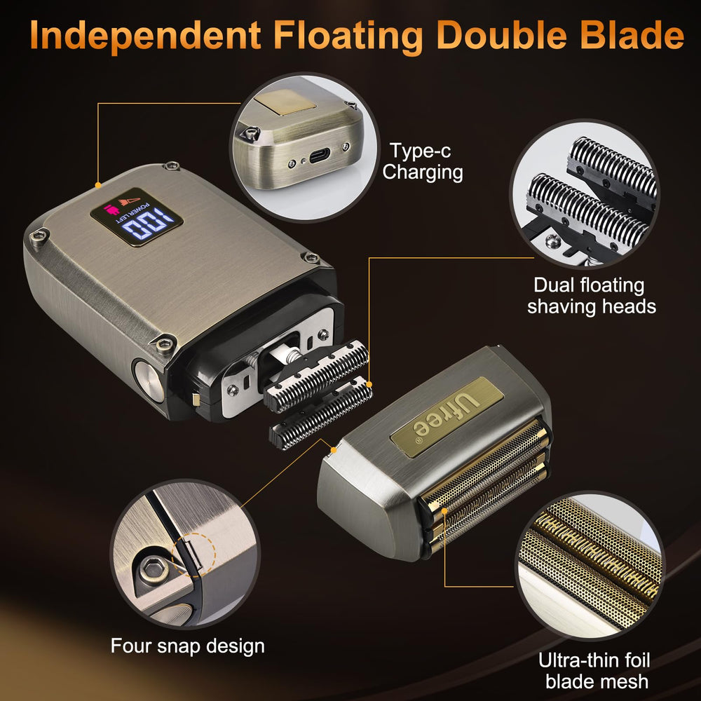 Ufree T-shape trimmer blade for close contouring and clean edges.