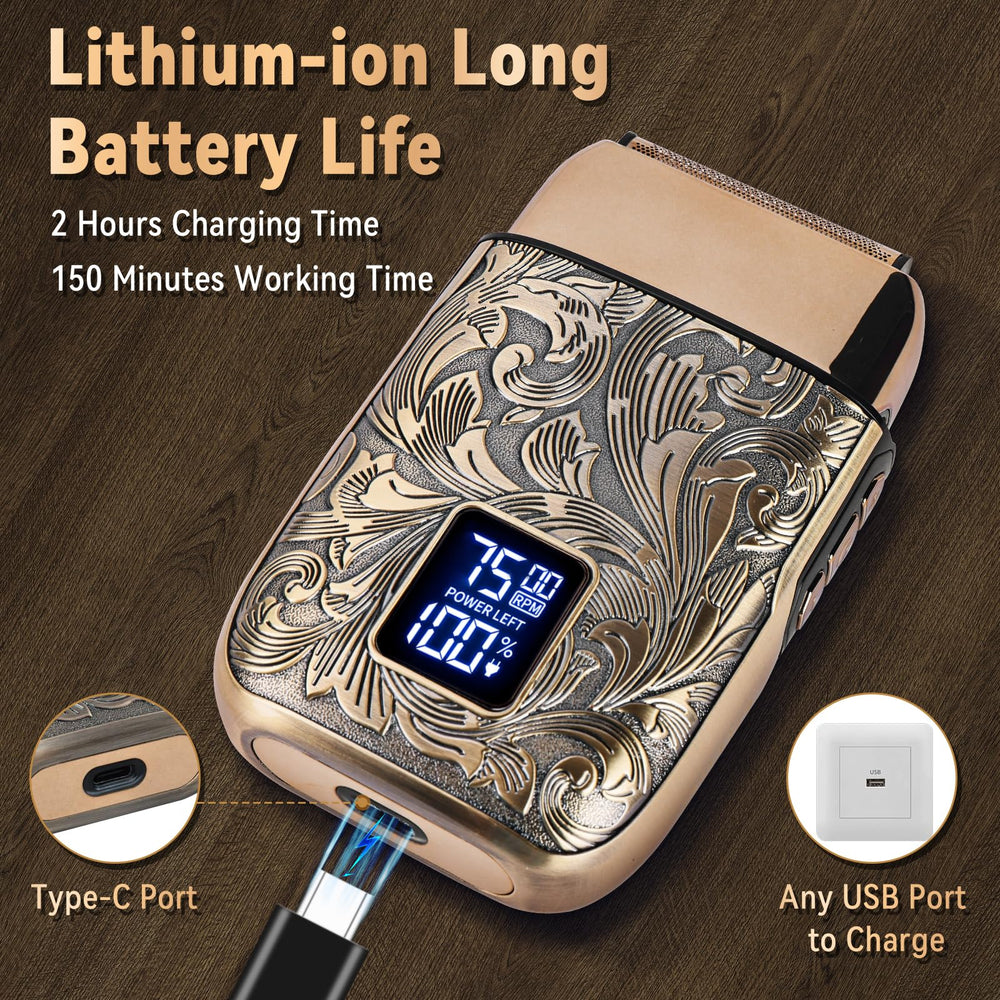 Ufree three-speed dial enables a customizable shaving experience.