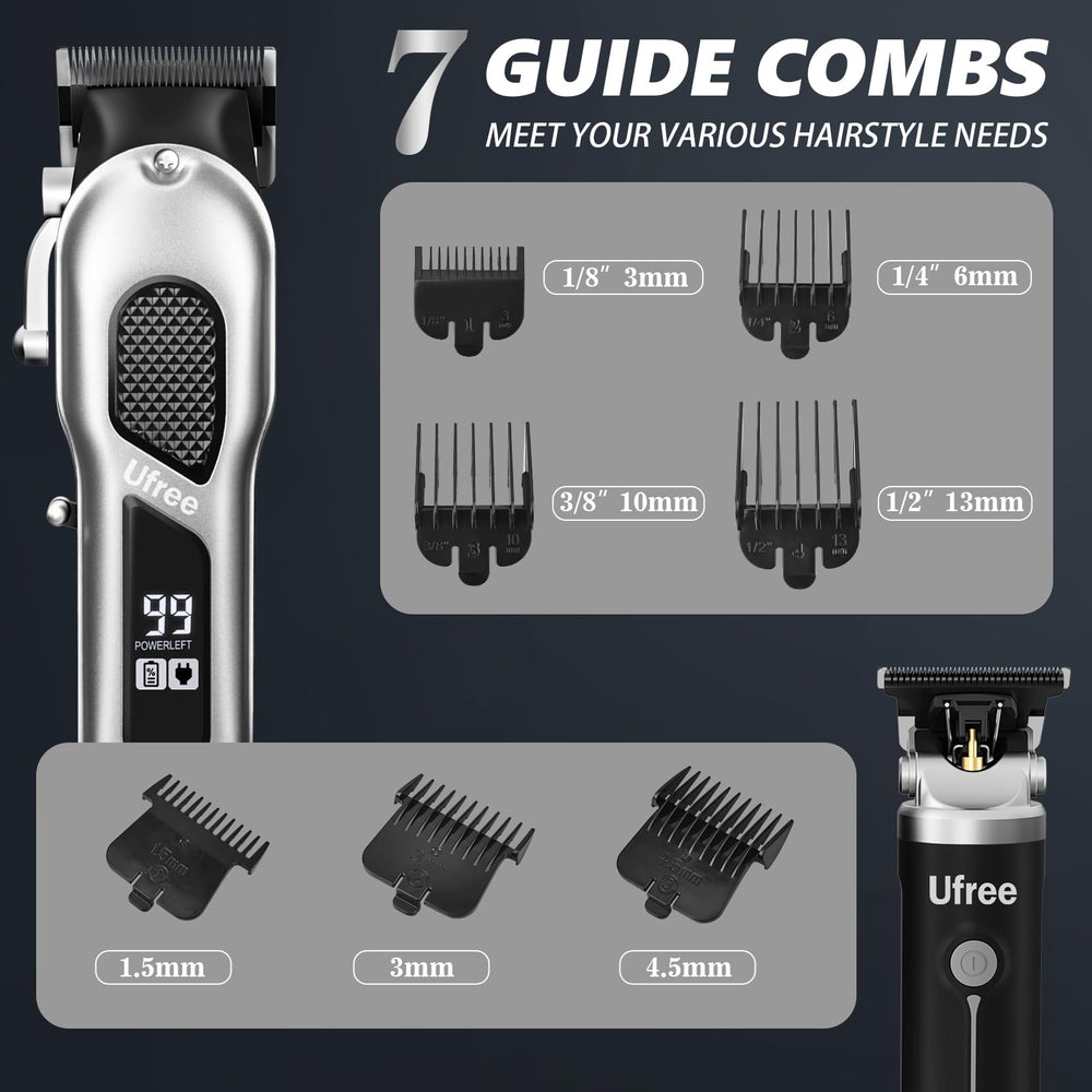 Ufree beard trimmer detail showing zero gap blade for precise facial shaping