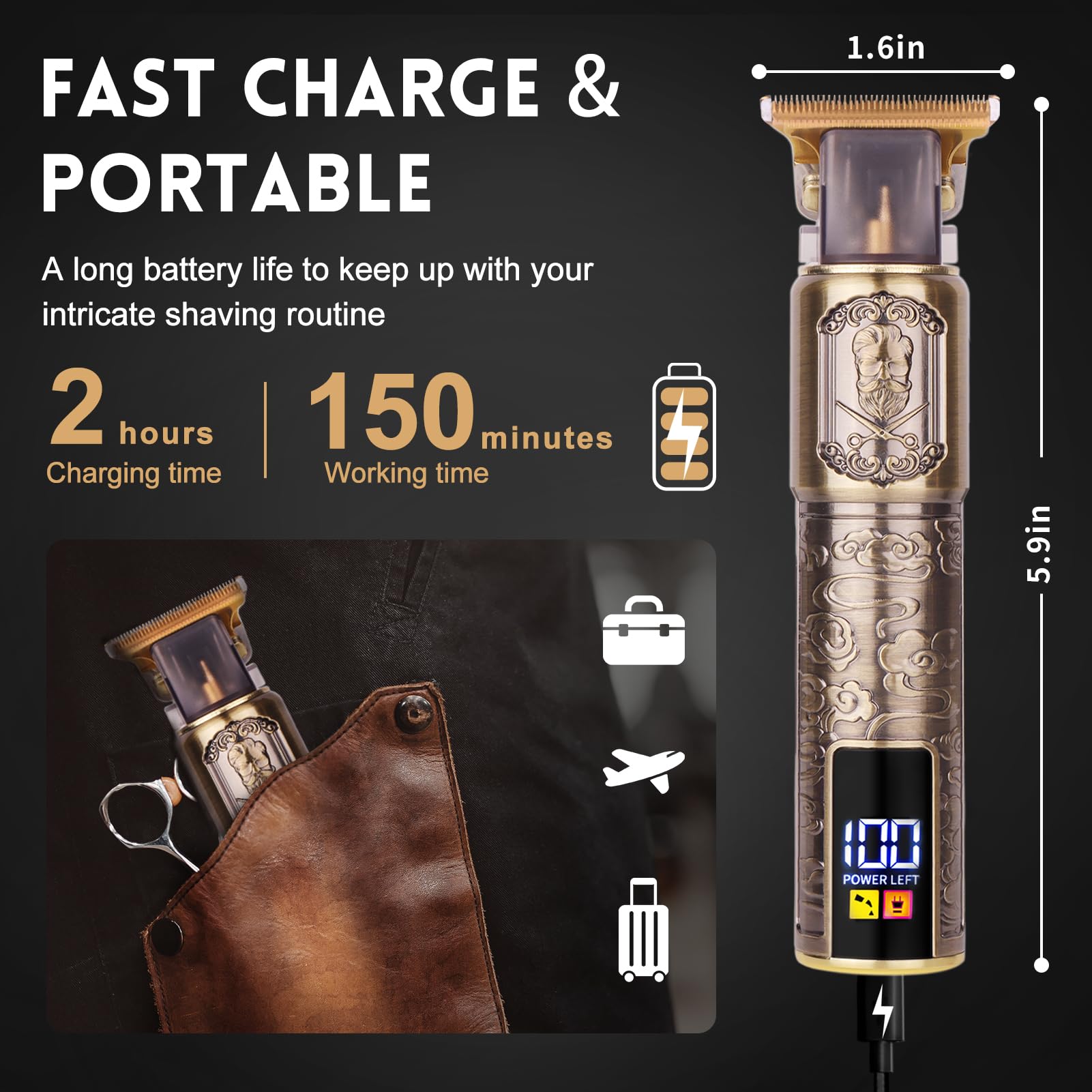 Ufree trimmer design rinse-cleanable for easy after-care