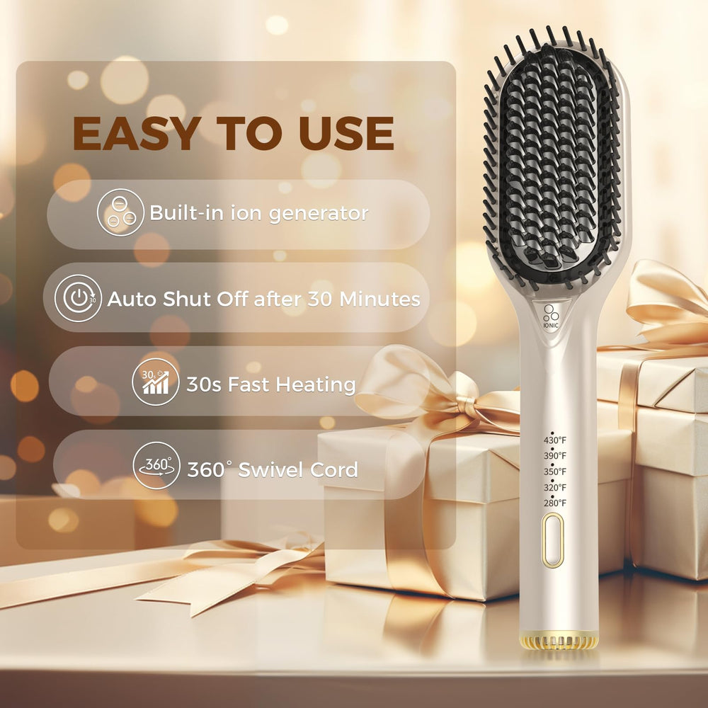 Ufree Upgraded Hair Straightener Brush 360° swivel cord for easy maneuvering