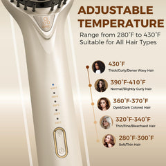 Ufree Upgraded Hair Straightener Brush cool air system sets styles with gentle airflow