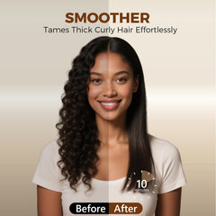 Ufree Upgraded Hair Straightener Brush ionic tech reduces frizz and adds shine