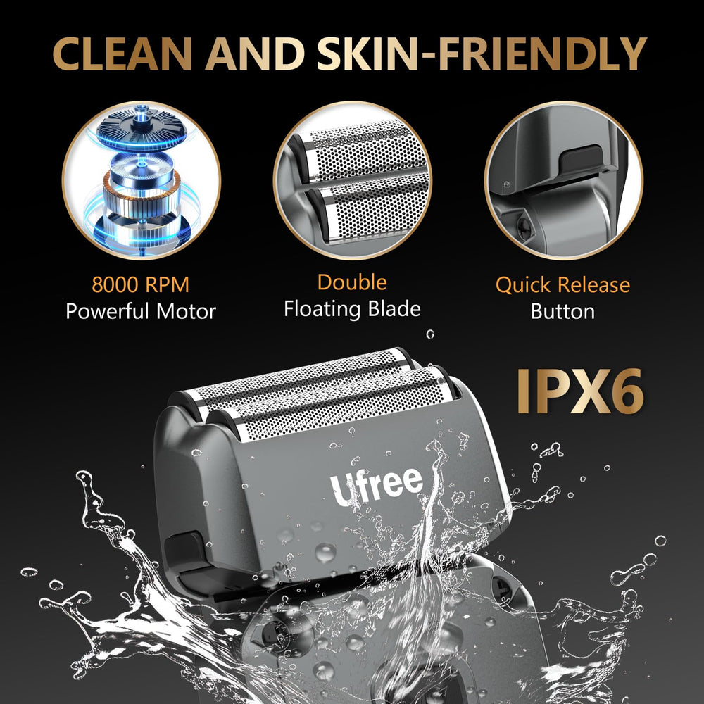 Ufree waterproof IPX6 cleaning demonstrates easy washing under running water.