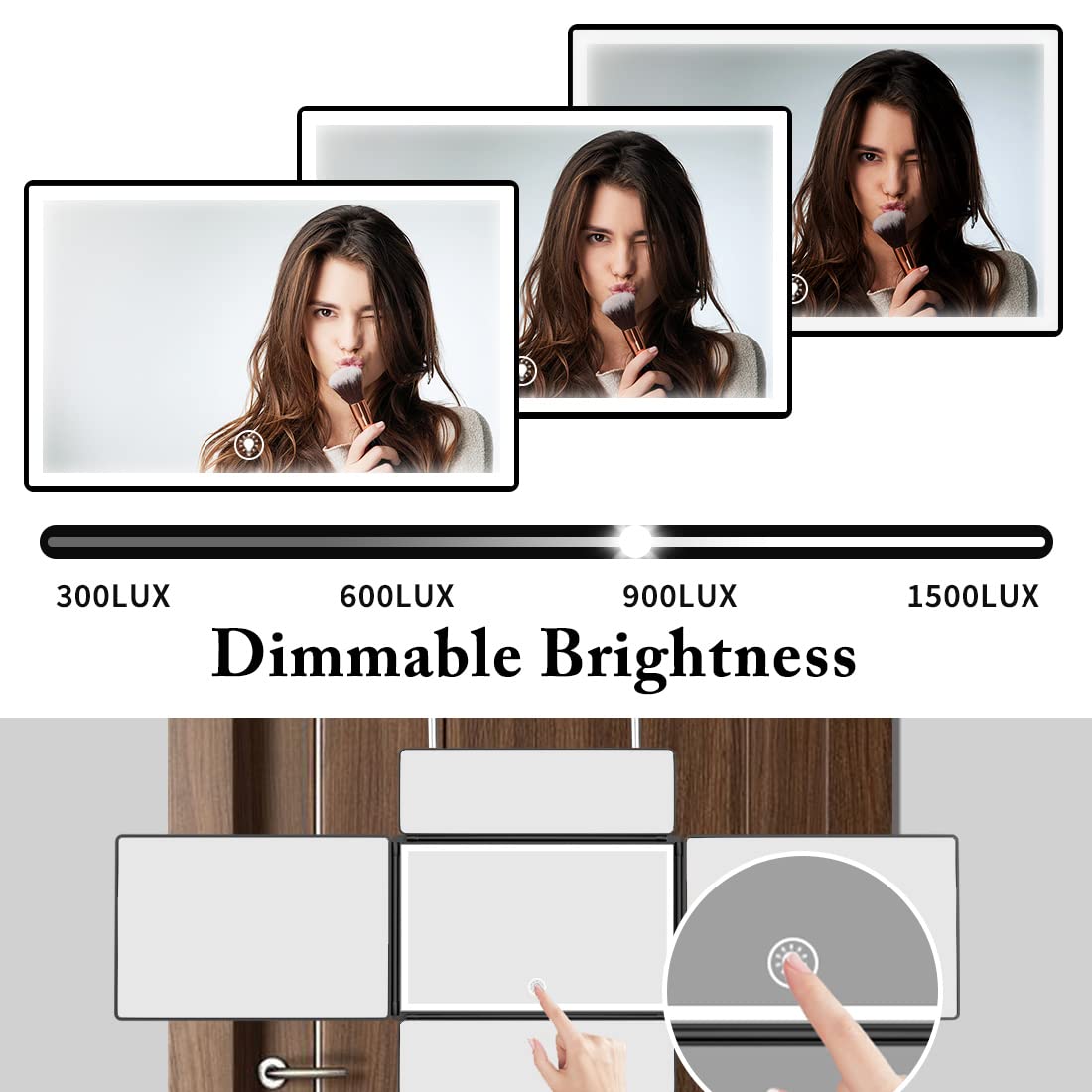 UHdod 360-degree mirror assists seamless shaving and styling.