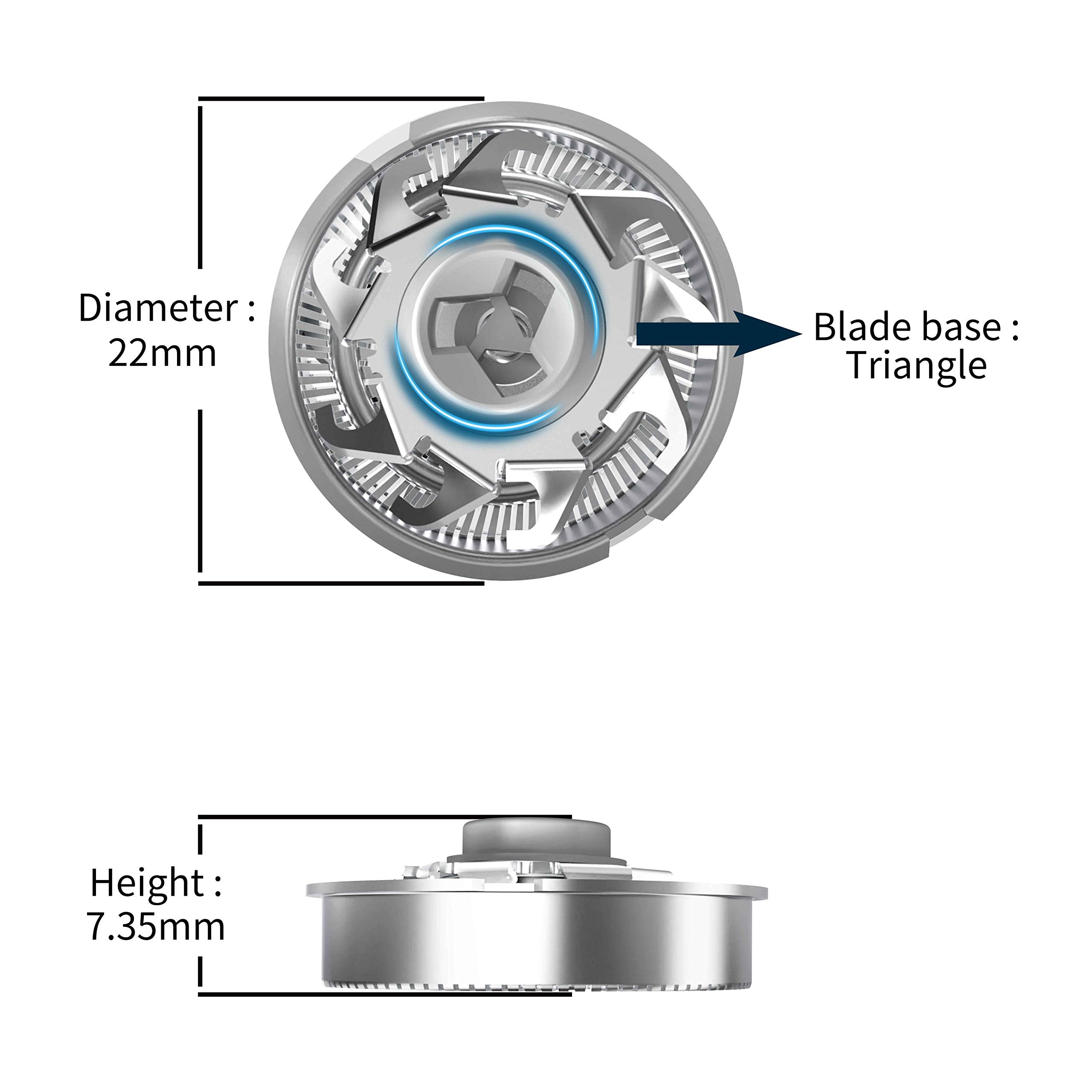 UICINOY waterproof replacement blades shown for wet or dry use.