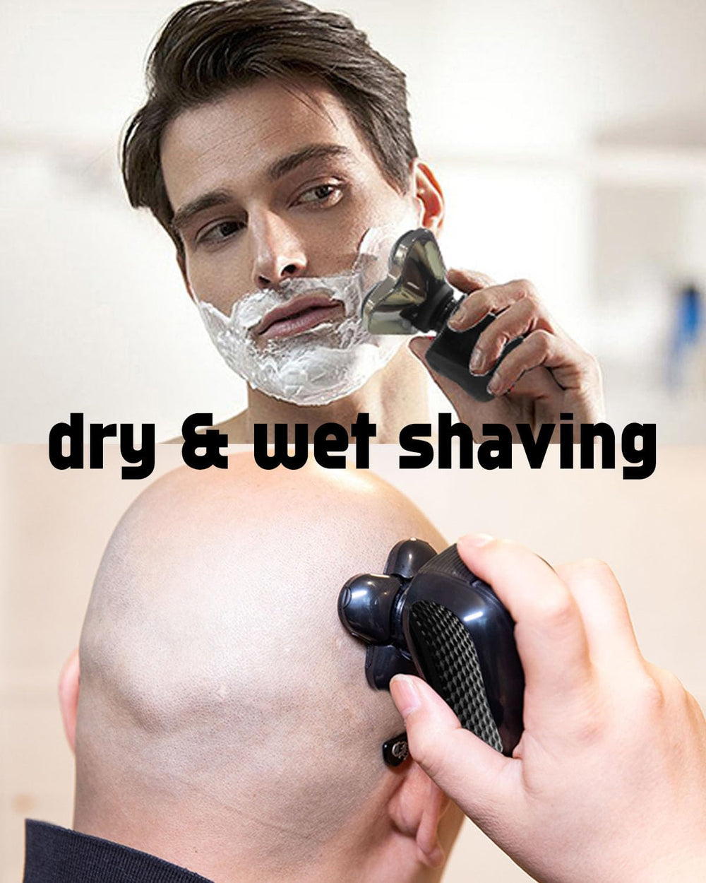 uijino two-pack head shaver replacement kit ready for quick grooming changes.