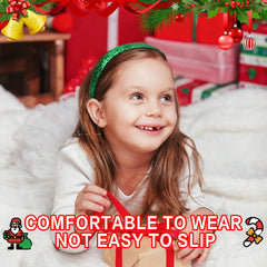 Uintoon Christmas headbands set in three colors for seasonal wear.