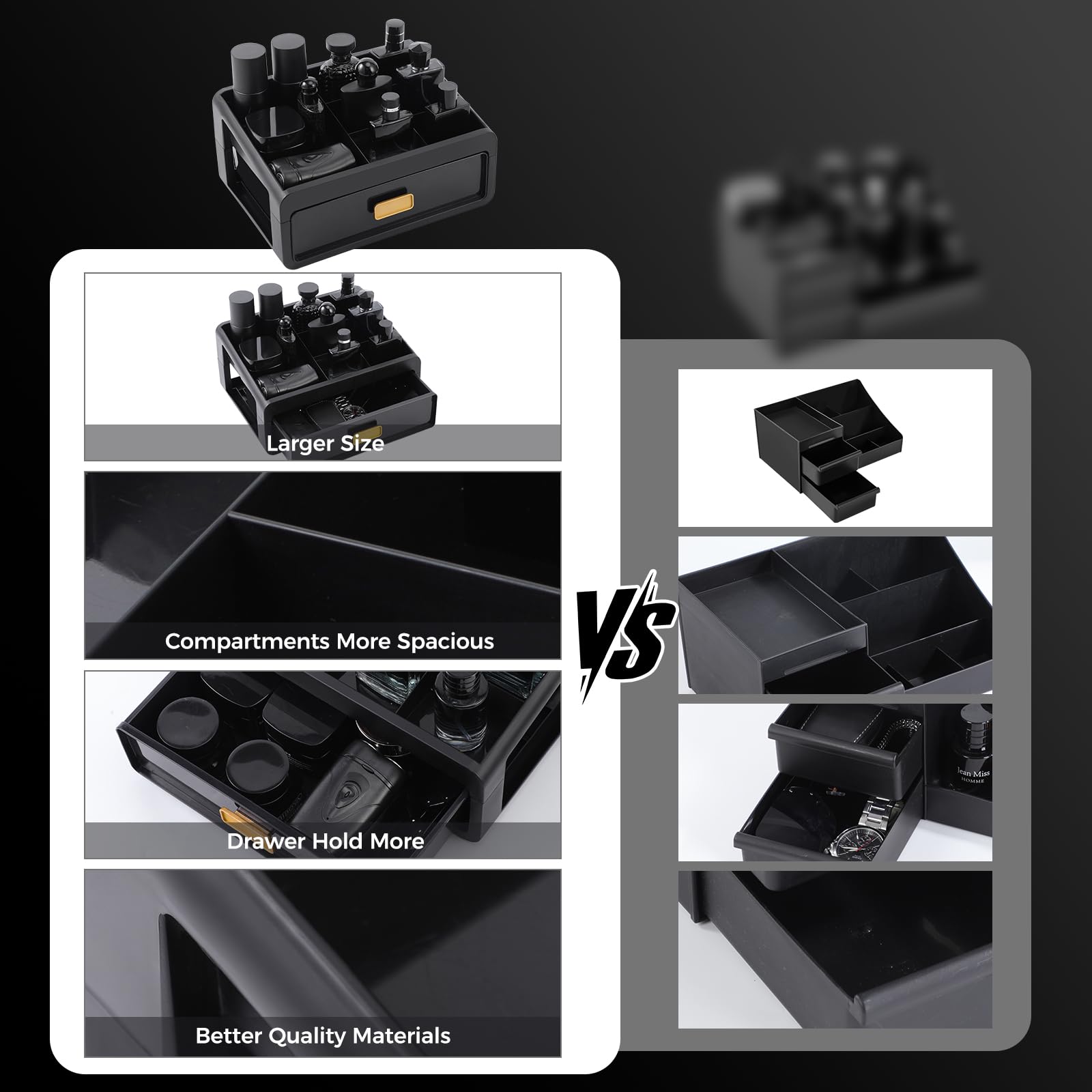 UJQSUN under-sink organizer creates tidy vertical storage for men’s products.
