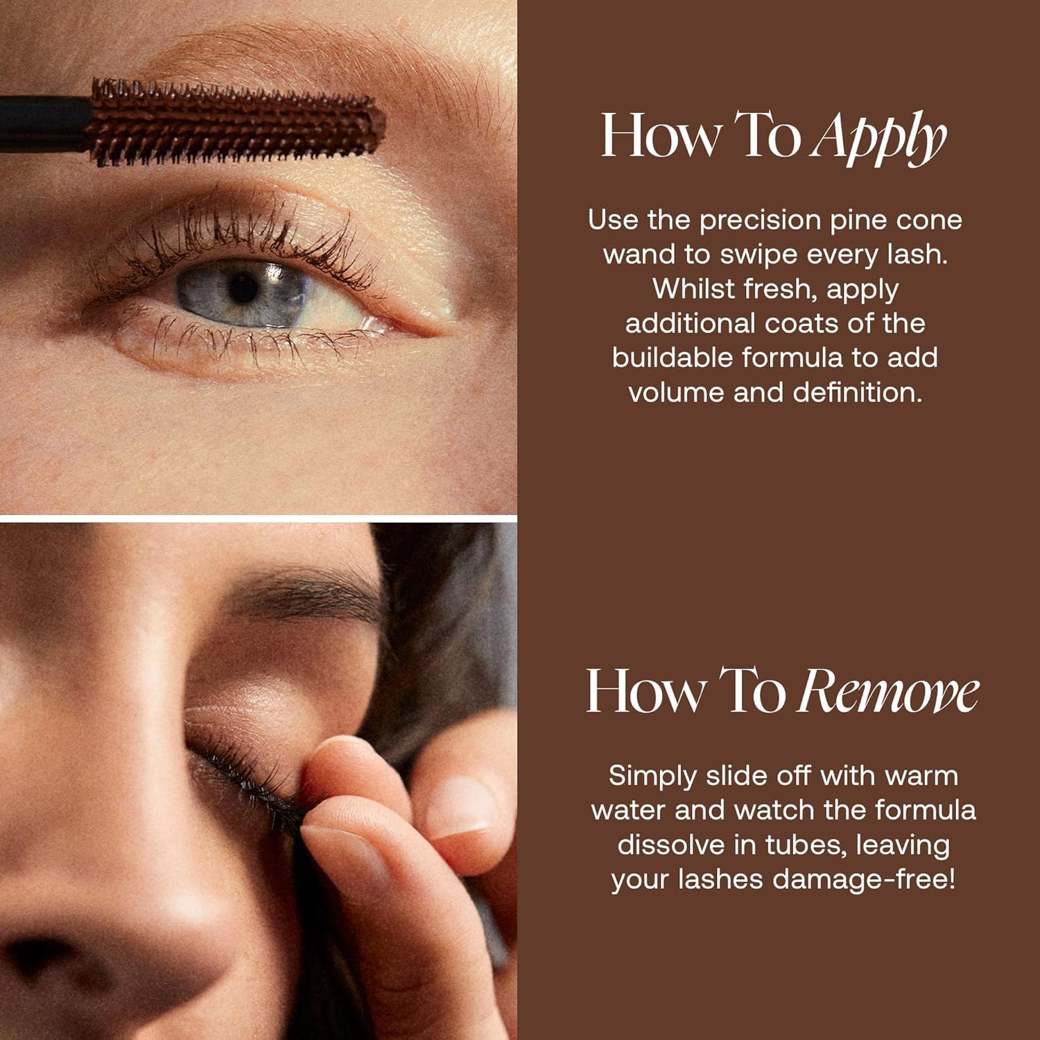 UKLASH applied to model lashes showcasing length and lift benefit