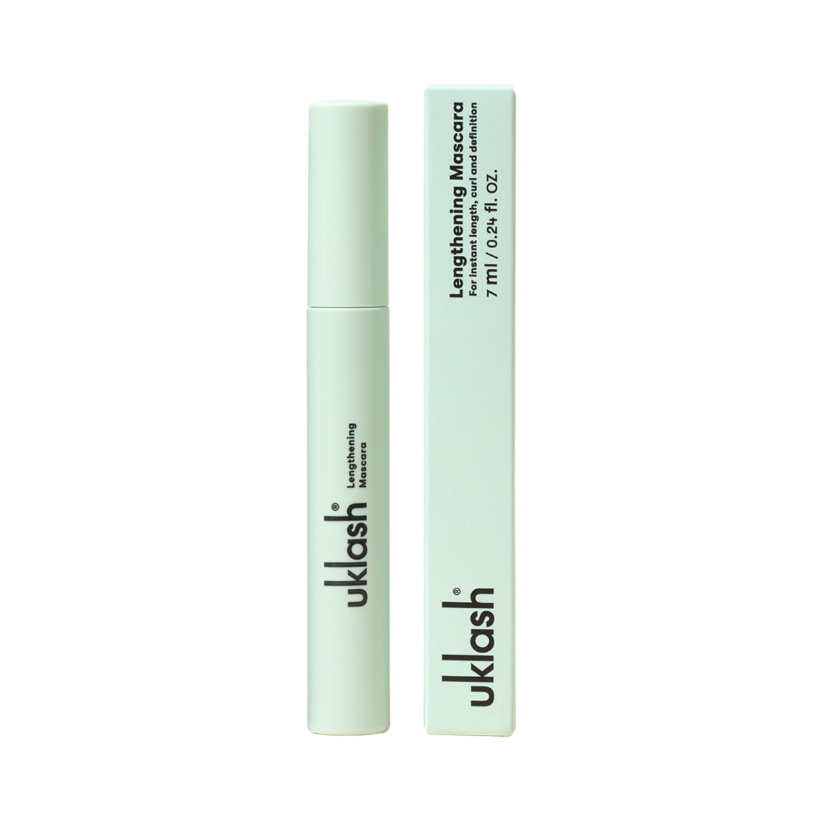 UKLASH mascara front packaging showing sleek tube and label for bold look