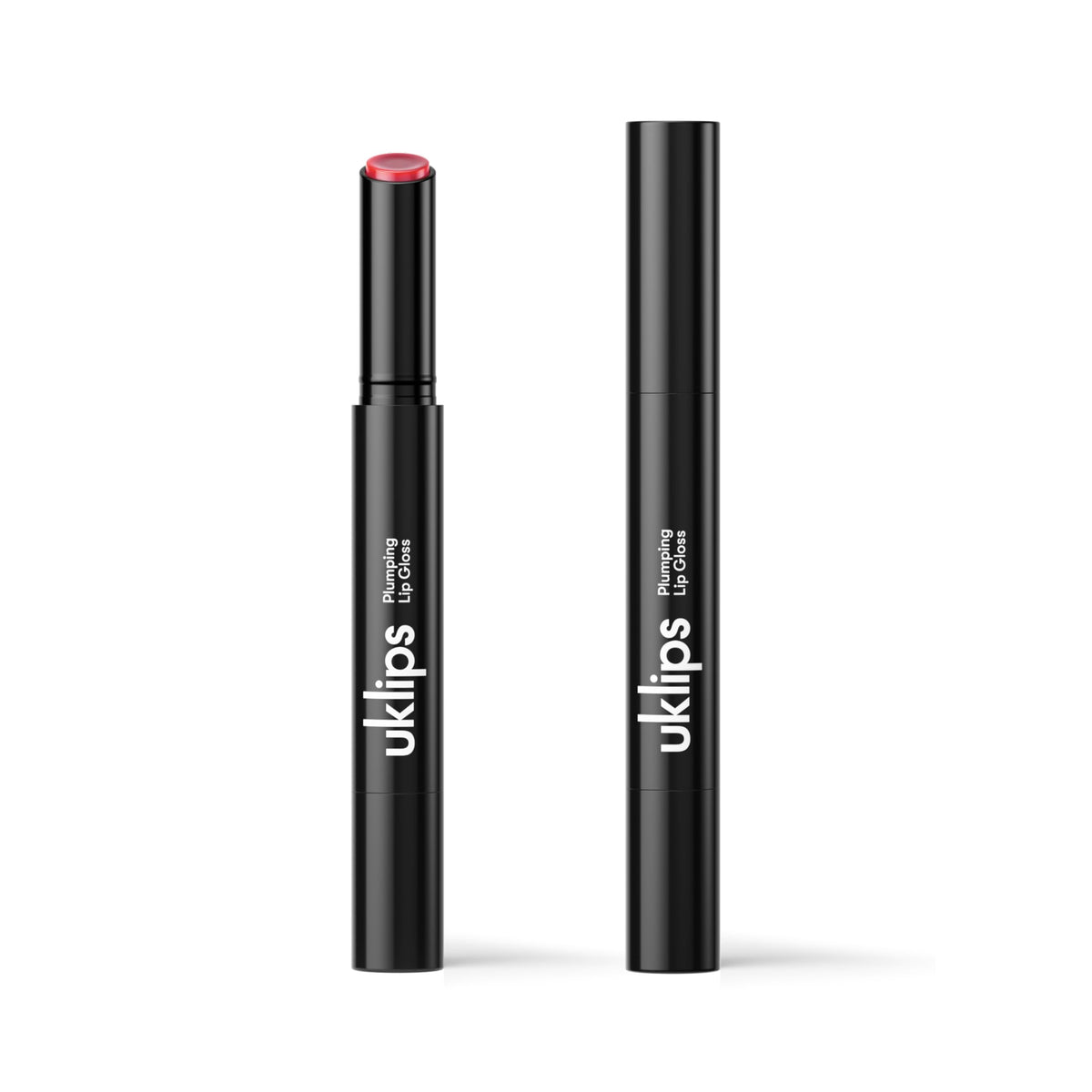 UKLASH lip gloss front packaging showing rose shade and glossy finish for hydrated lips