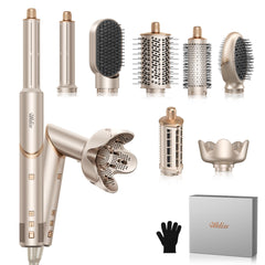 UKLISS 8-in-1 foldable hair dryer brush for fast styling on the go.