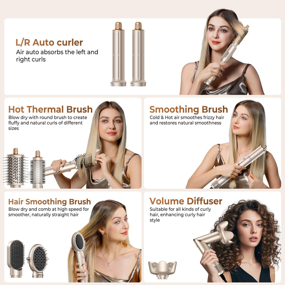 UKLISS auto-wrap curler attachment delivers salon-quality curls at home.