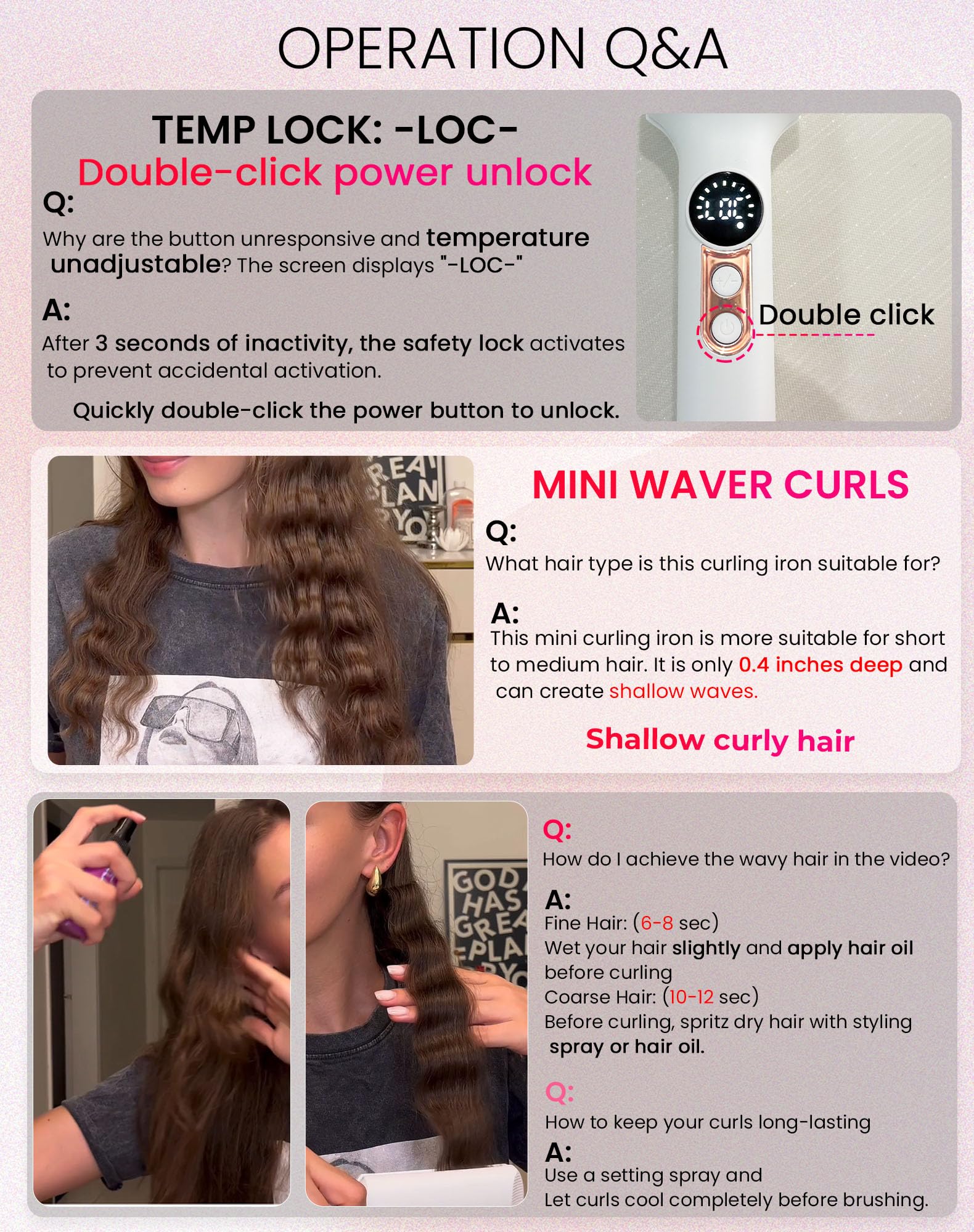 UKLISS crimper lock mode button preventing temperature changes