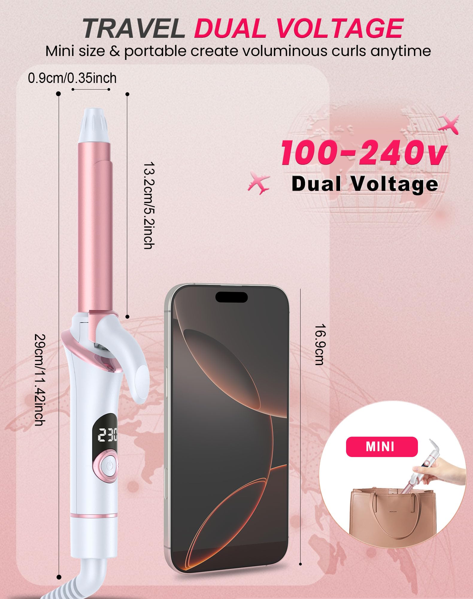 UKLISS mini curling iron auto-off safety helps prevent overheating