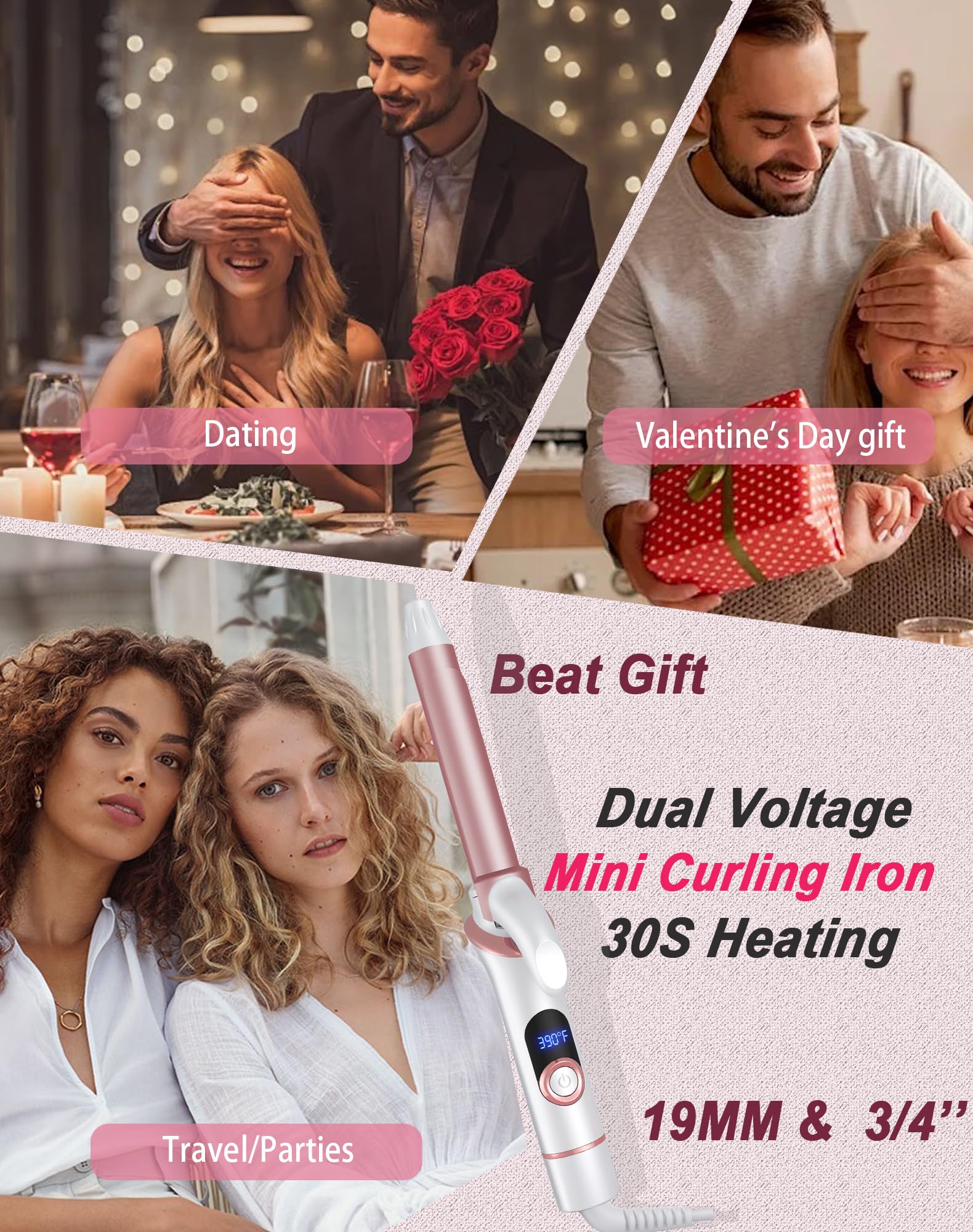 UKLISS mini curling iron short-hair-friendly design targets roots for volume