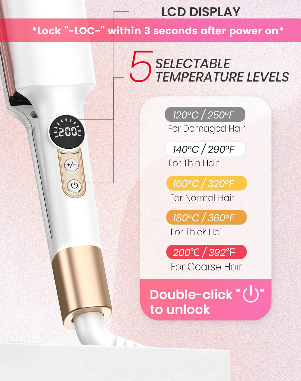 UKLISS Mini Waver ceramic tourmaline barrels deliver frizz control and shine