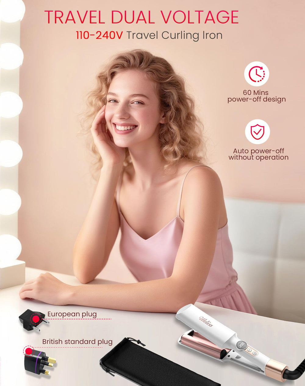UKLISS Mini Waver full wrap design protects fingers during styling