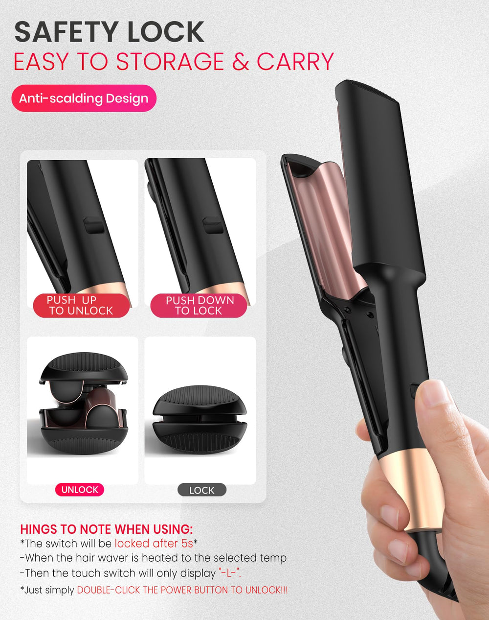 UKLISS Mini Waver on-desk setup ready for quick styling