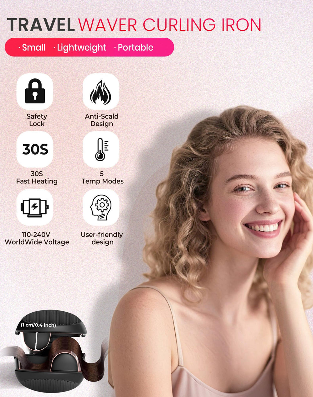 UKLISS quick heat-up in 30 seconds for fast styling