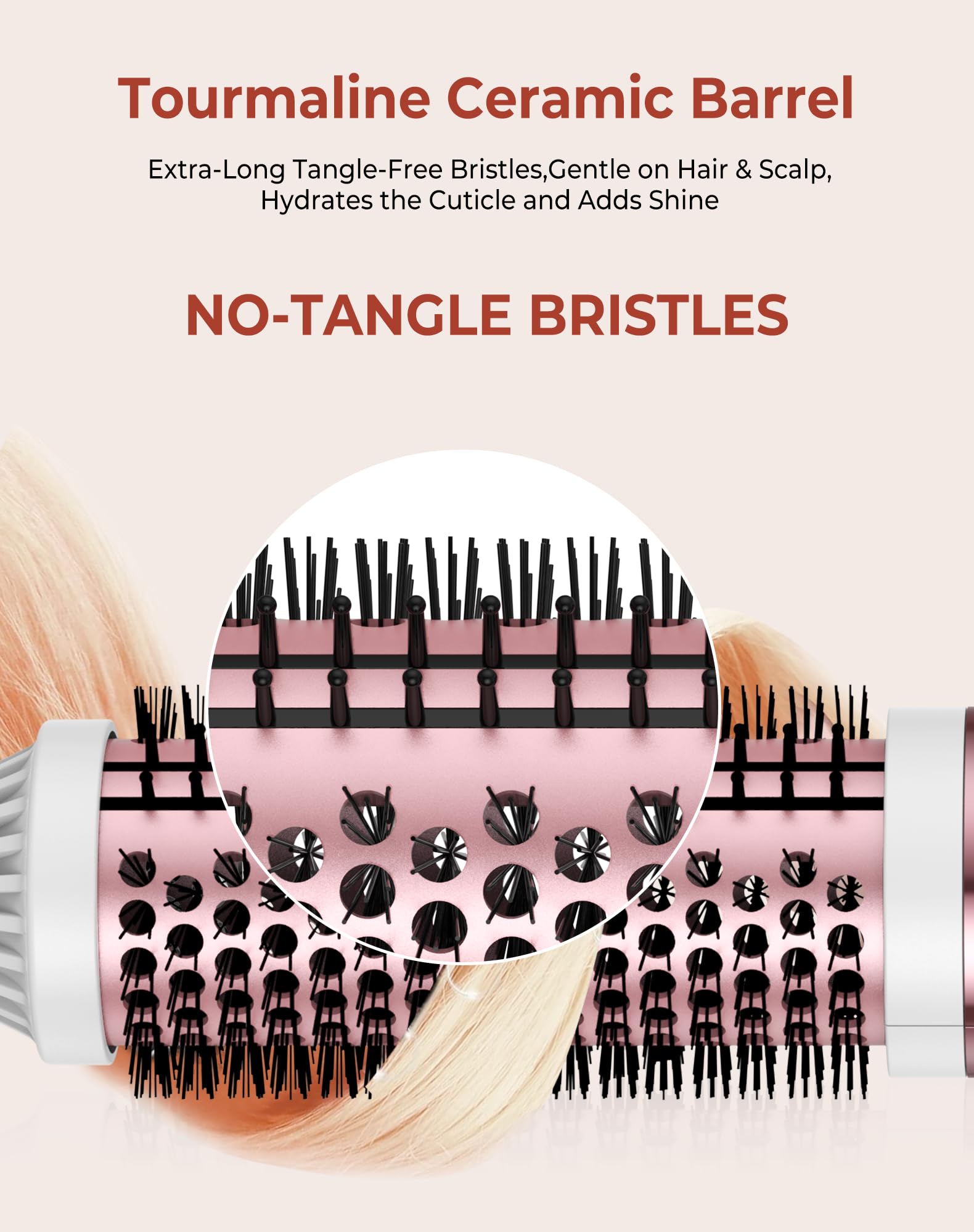 UKLISS Thermal Brush heat-resistant tip protects fingers during styling