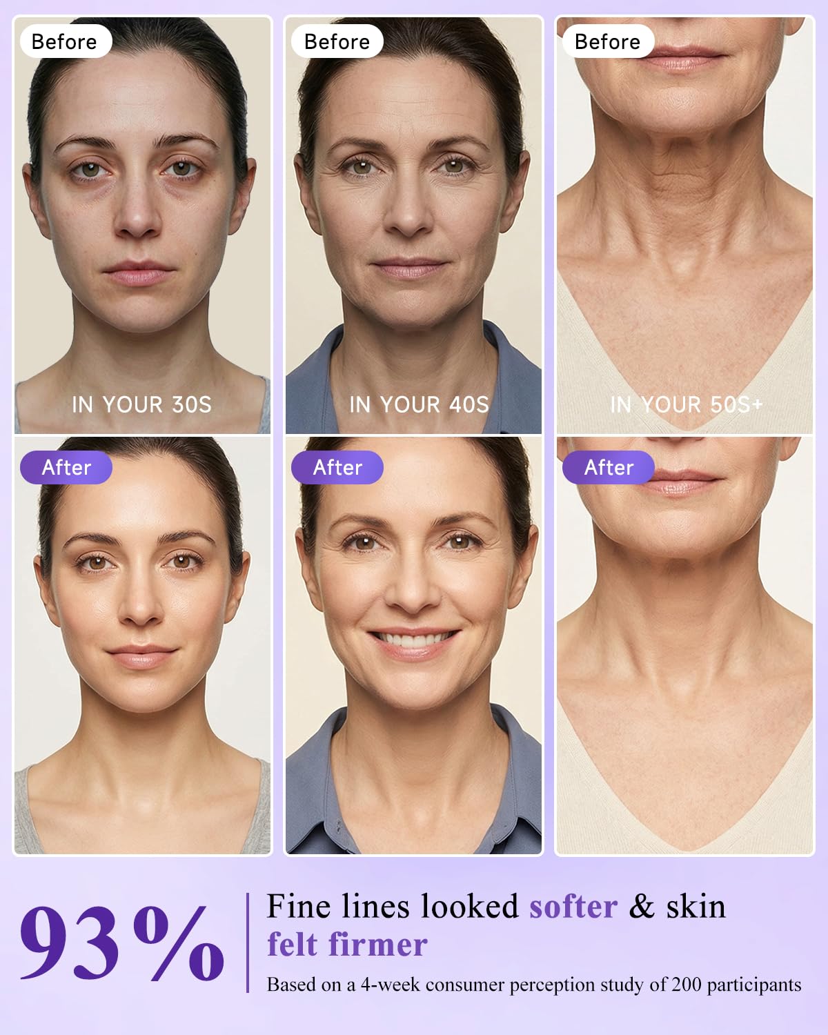UKVOA retinol neck cream on décolletage for multi-area firming