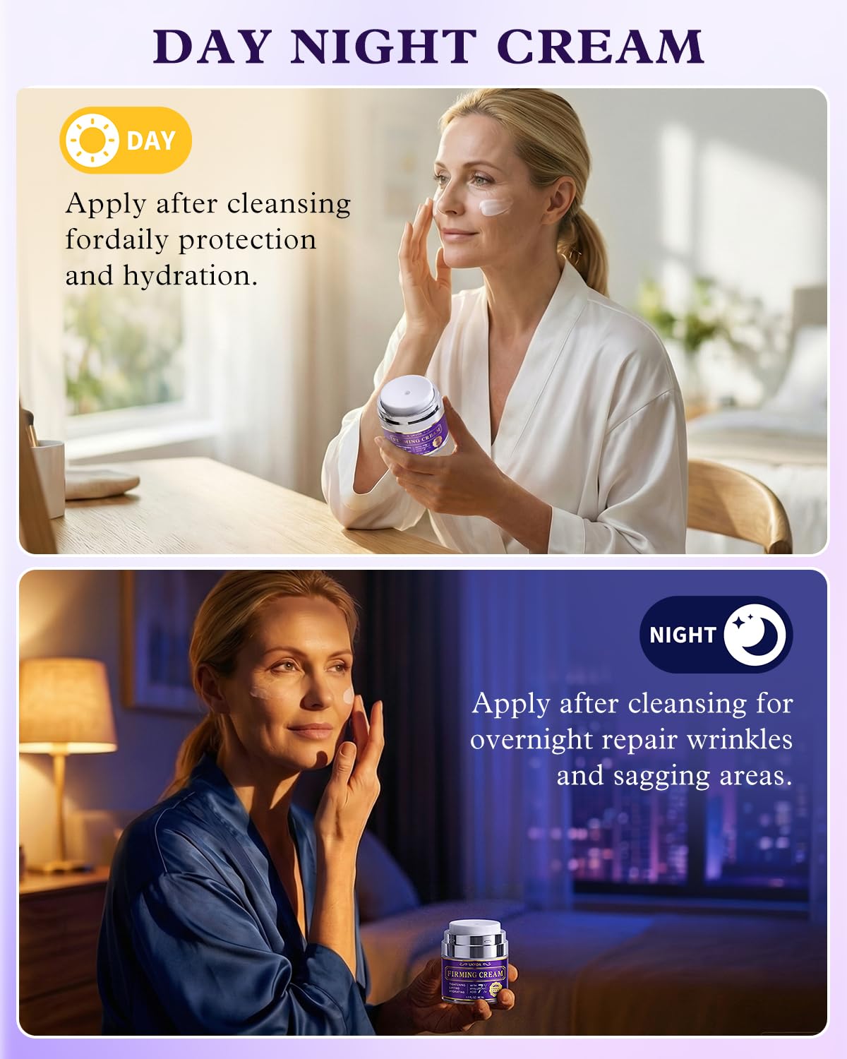 UKVOA retinol neck cream ingredients image highlighting collagen and hyaluronic acid