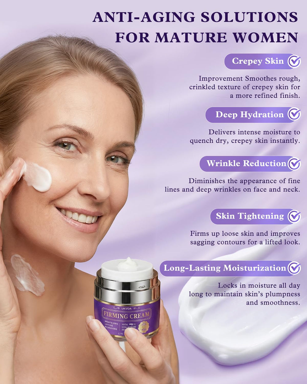 UKVOA retinol neck cream inner-cap demonstrates clean, controlled application