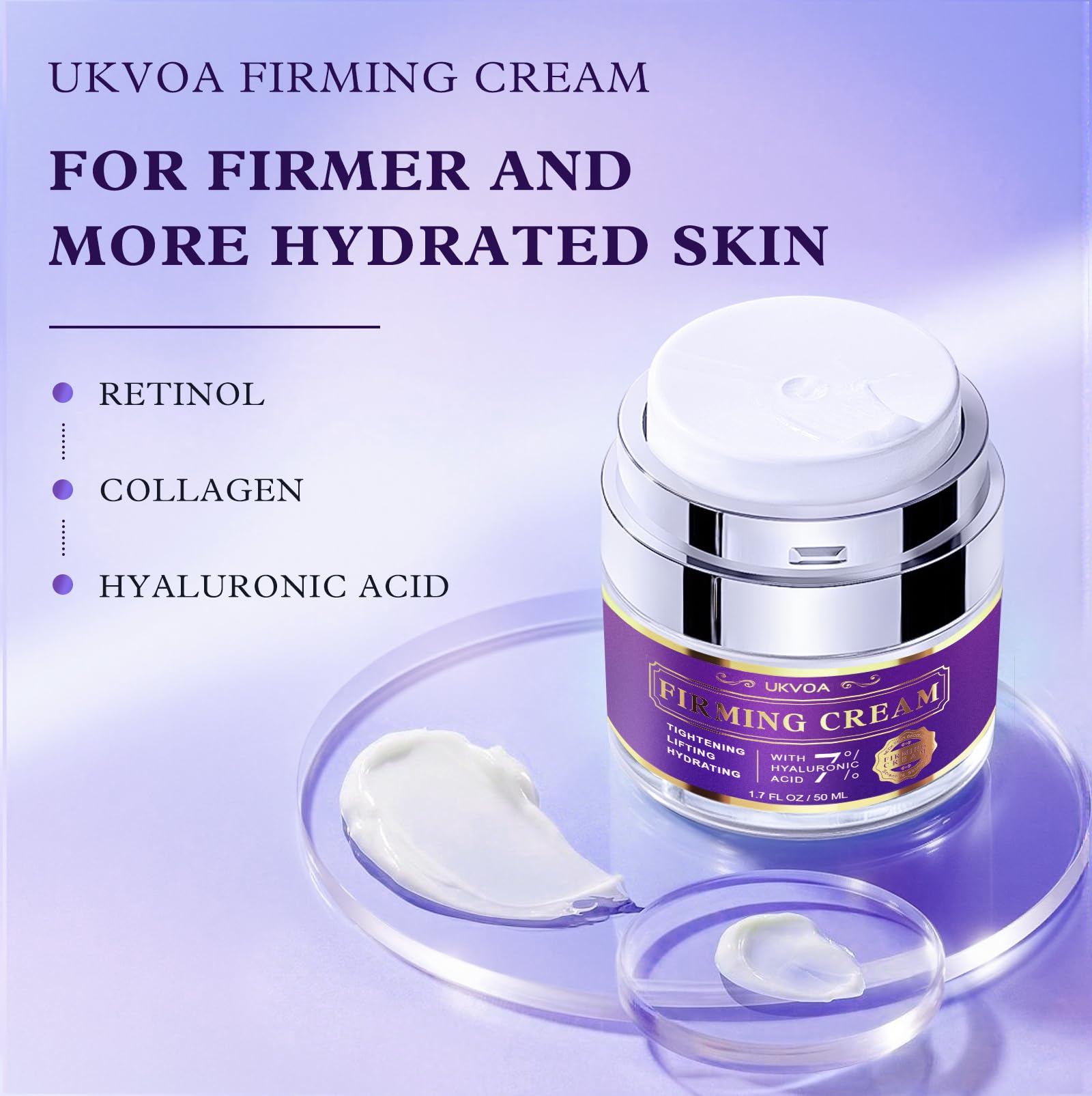 UKVOA retinol neck cream packaging shown alongside carton for gifting