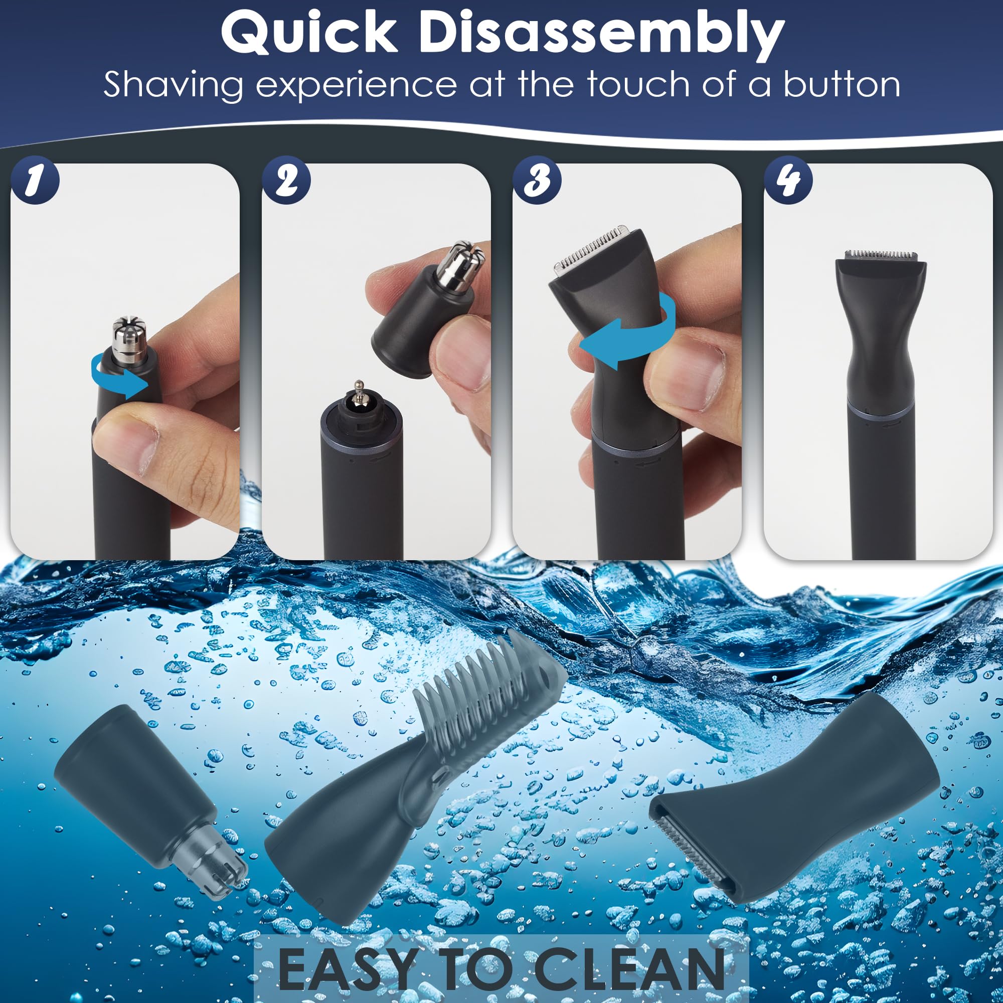ULAIDO travel-friendly compact design fits bag or pocket for grooming on the go