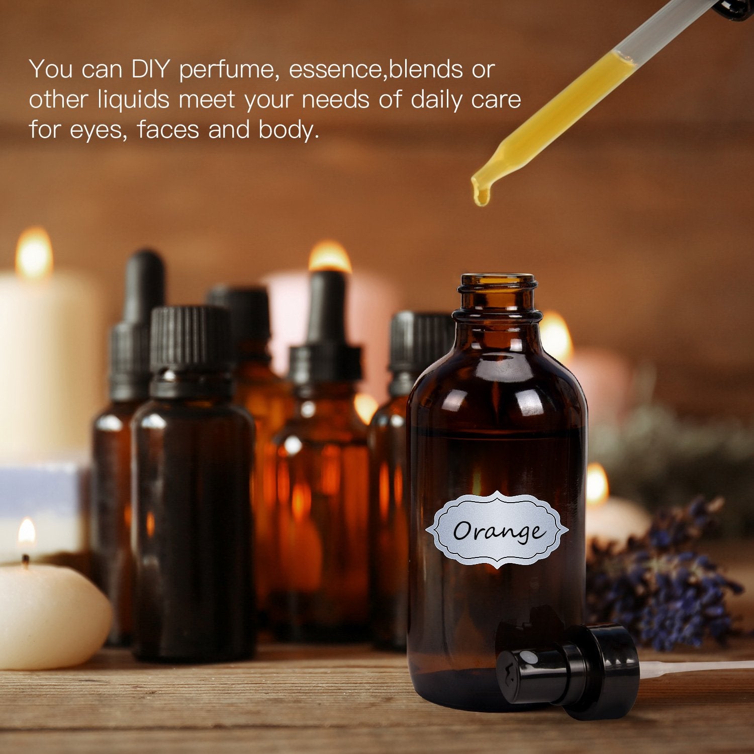 ULG brown glass spray bottle, fine mist sprayer for even coverage.