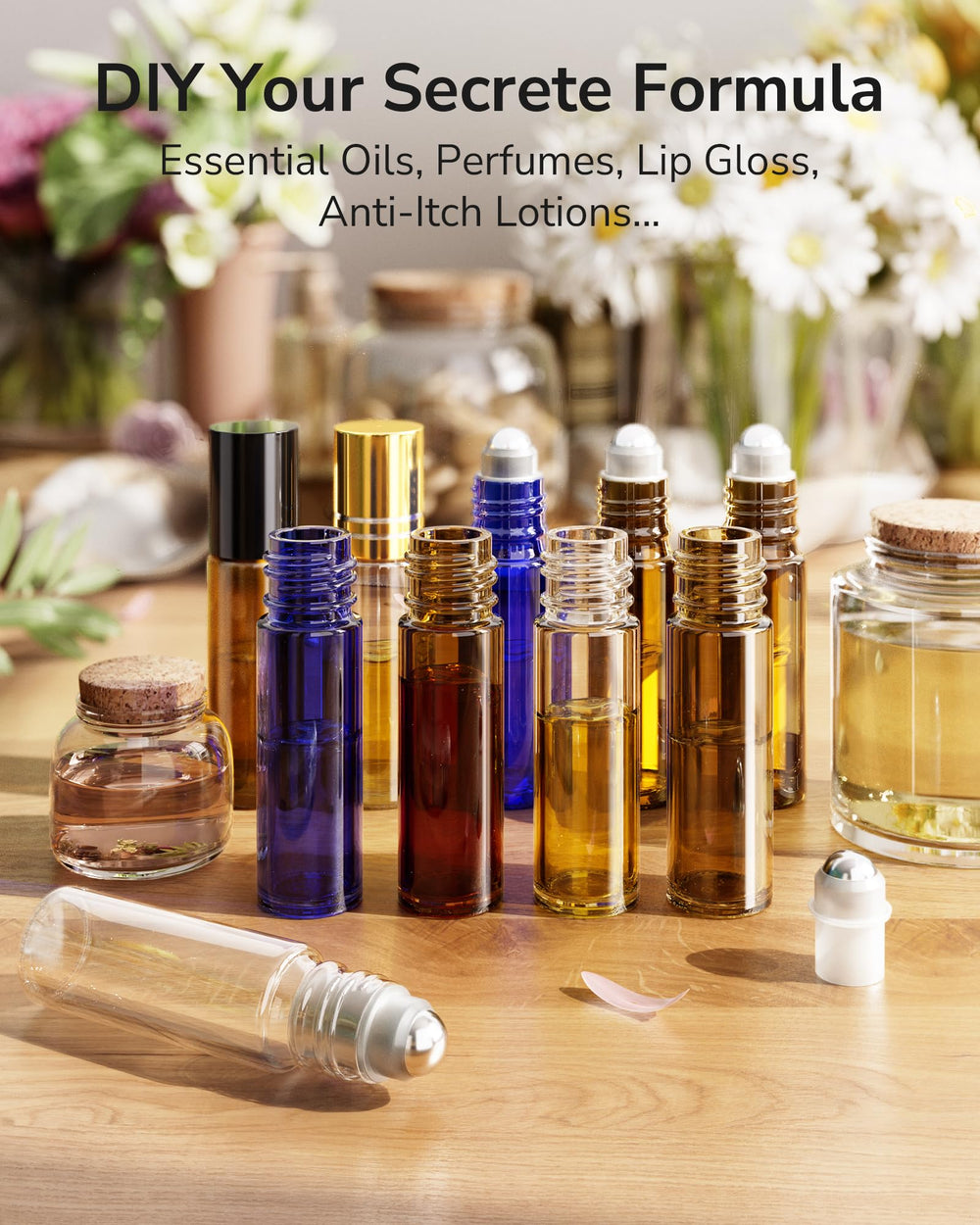 ULG easy-fill feature with droppers demonstrates quick blending of oil blends.