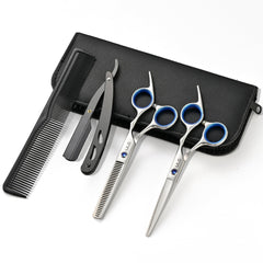 ULG hair cutting scissors 6-5 inch silver close-up for precise cuts.